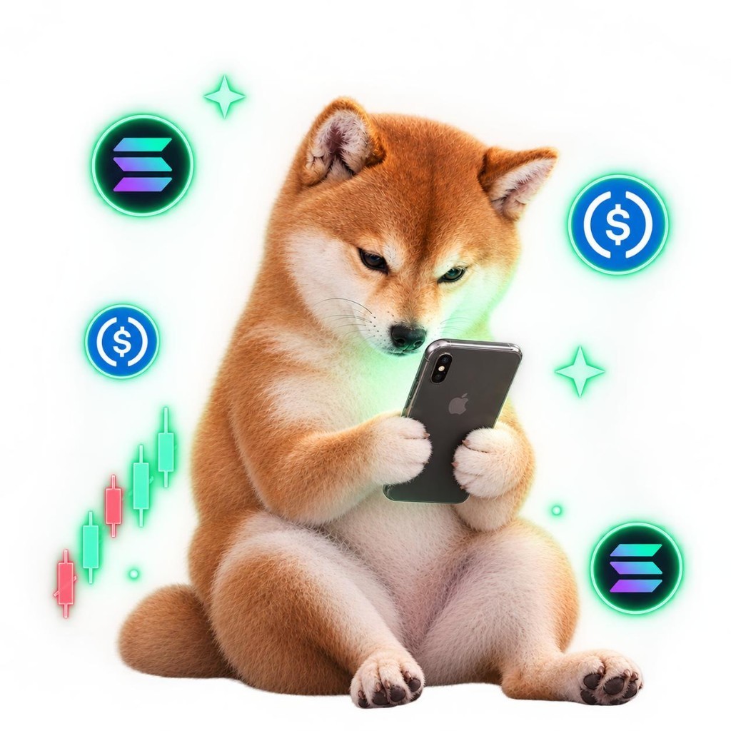Normdog, a fluffy Shiba Inu holding a phone